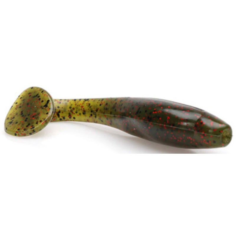MegaStrike 4” Fat Shad Swim Baits Watermelon Black and Red Flake