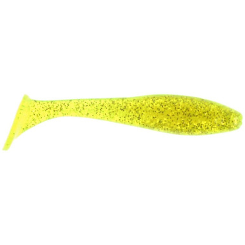 MegaStrike 3” Fat Shad Swim Baits Chartreuse w/Gold Glitter