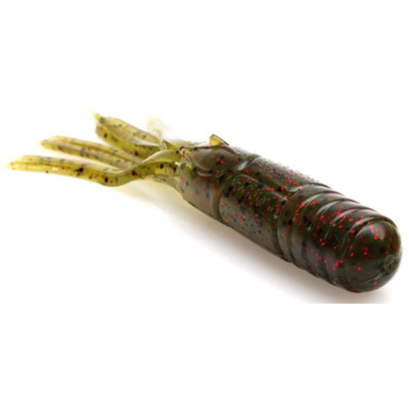 MegaStrike 4” Mega Tube Soft Plastic Lures Watermelon Black and Red Flake