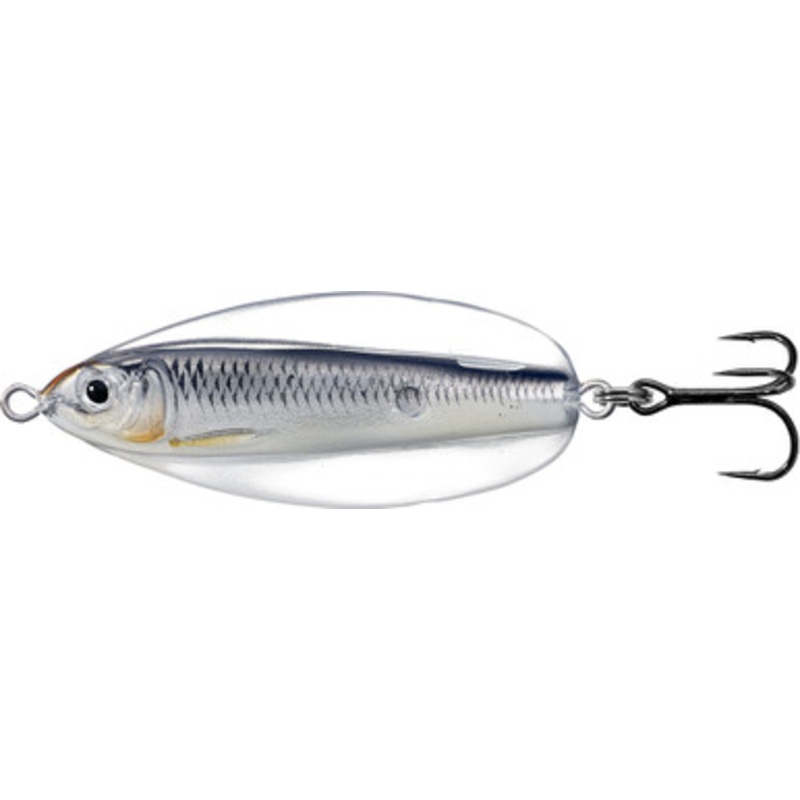 LIVETARGET Erratic Shiner Casting Spoon – 2-1/2in – Glow/Black