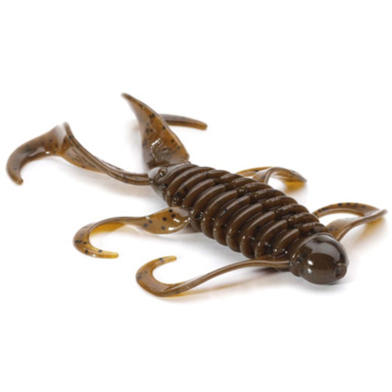 MegaStrike Mega Bug 4.5” Soft Plastic Lures Green Pumpkin Black Flake