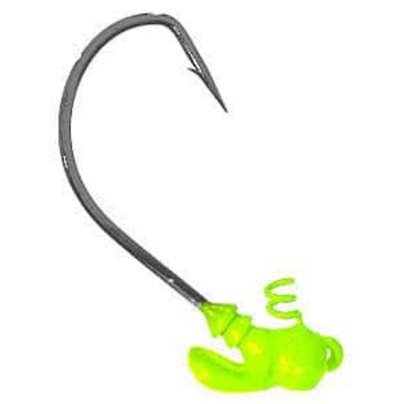 MegaStrike ShakE2 Pro Series EWG Shakey Head Jigs 2oz 2pk CH Chartreuse