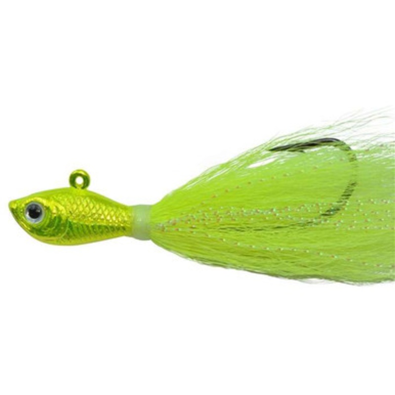 SPRO SBTJCRC-3 Chrome Bucktail Jig – 3 oz. Chrome Chartreuse