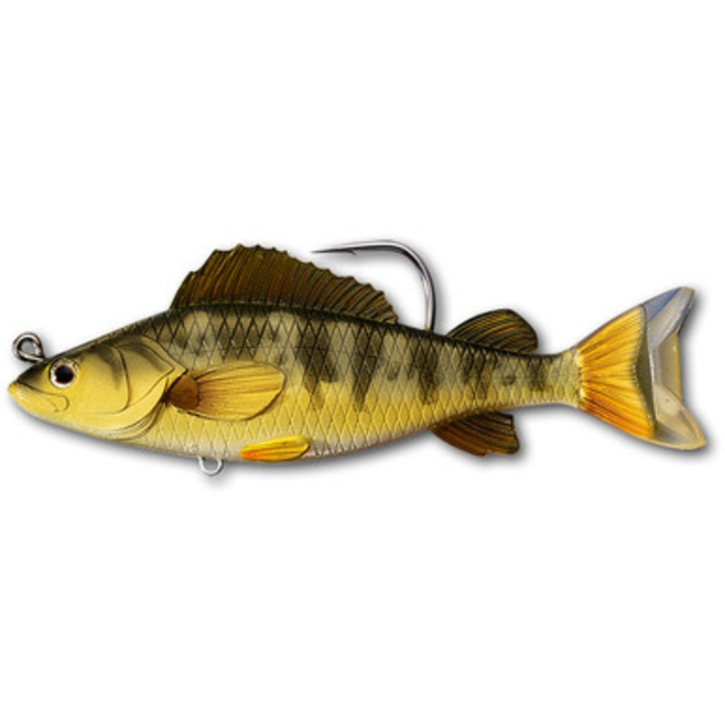LIVETARGET Yellow Perch Swimbait – 3/4oz – Gold/Olive
