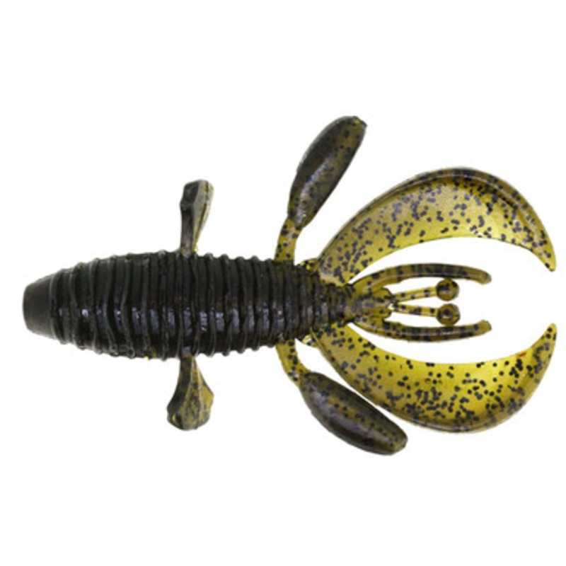 Damiki  Knock Out Soft Bait – 4in Green Pumpkin Black