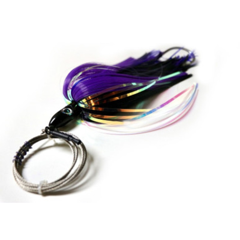 R&R WMSRBKPR10 Wahoo Magnet Sr. Pre-Rigged Trolling Lure – Blk/Purple