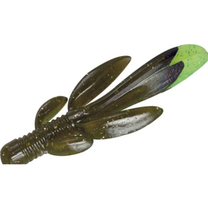 Jackall Darts Hog – 3.5in – Green Pumpkin Gold Chart Tail
