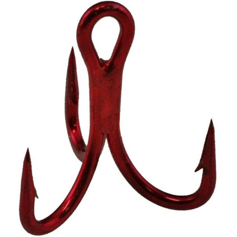 Daiichi D98Q 7X Treble Hooks – Bleeding Bait Red – 1/0 – 3pk