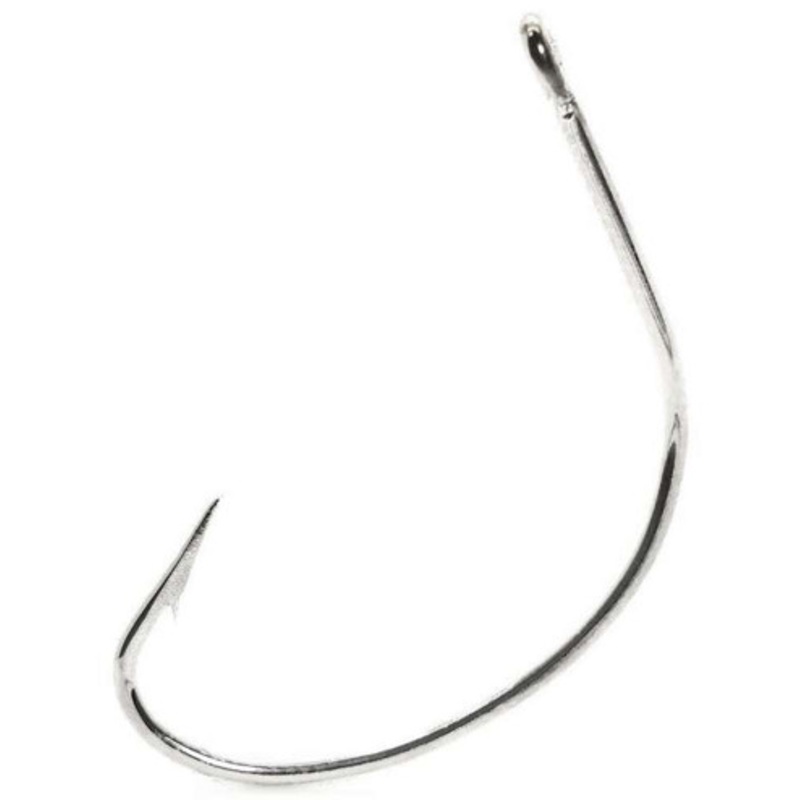 Mustad 37240-NI Nickel Wide Gap Hollow Point Hook – 3/0 – 8 Pack