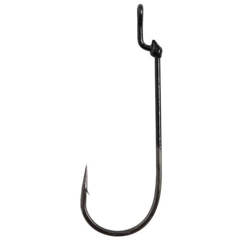 Mustad 39808NP-BN Big Bite Grip-Pin Offset Worm Hook – 8/0 – 5 Pack