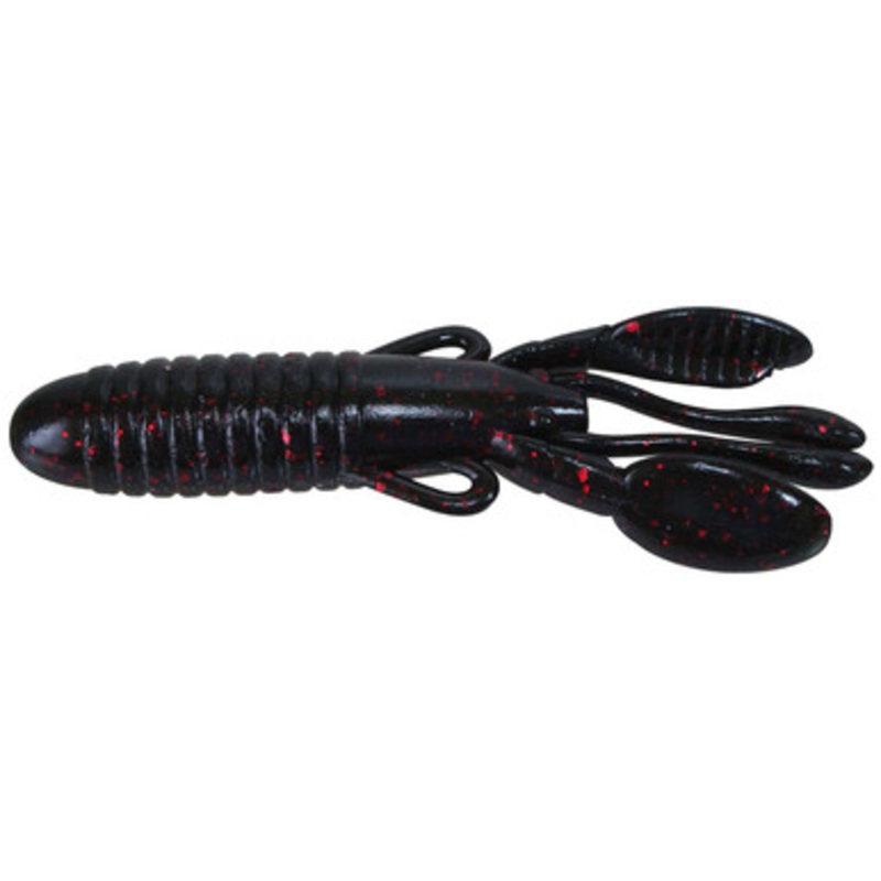 Jackall JCOVCRA4 Cover Craw Soft Bait BLKRD Black Red Flake