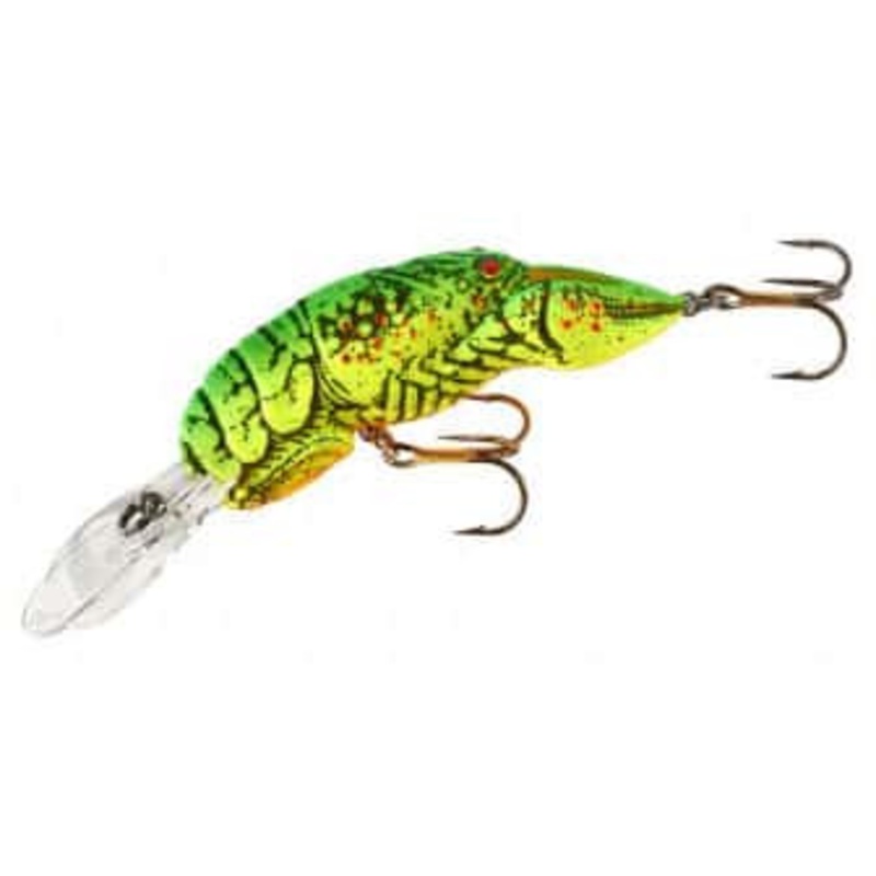 Rebel D74 Big Craw 2 5/8in Crankbait 434 Chartreuse Crawfish