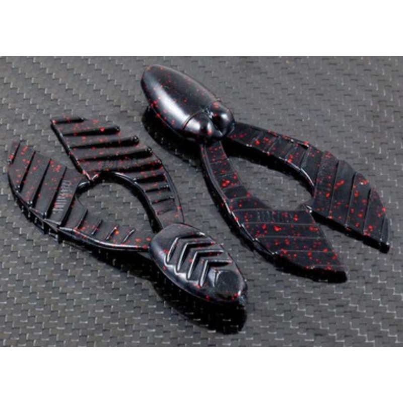 Reaction Innovations Twerk Bait – Black/Red 6pk