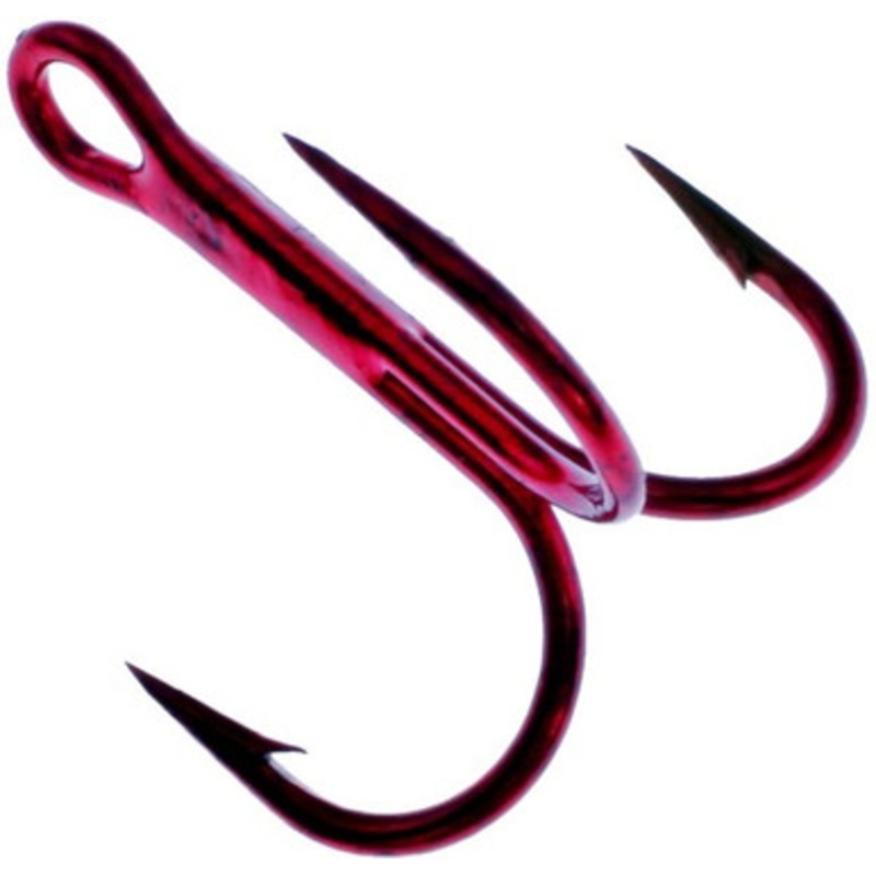 Daiichi D99Q Light Wire Treble Hooks – Bleeding Bait Red – 2 – 5pk