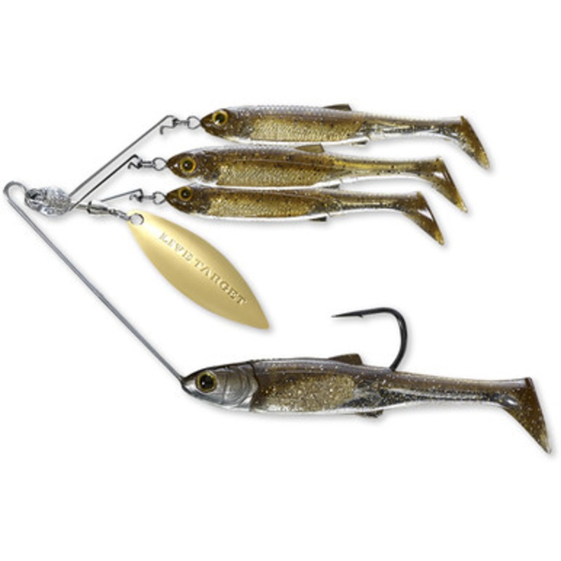 LIVETARGET BaitBall Spinner Rig – Medium 3/8oz – Dark Amber/Gold