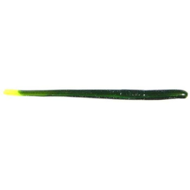 Roboworm ST-8K1M Straight Tail Worm – 4.5 in. – Mean Green