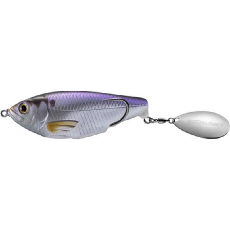 LIVETARGET Hollow Body Commotion Shad – 2-1/2in – Metallic Violet Shad