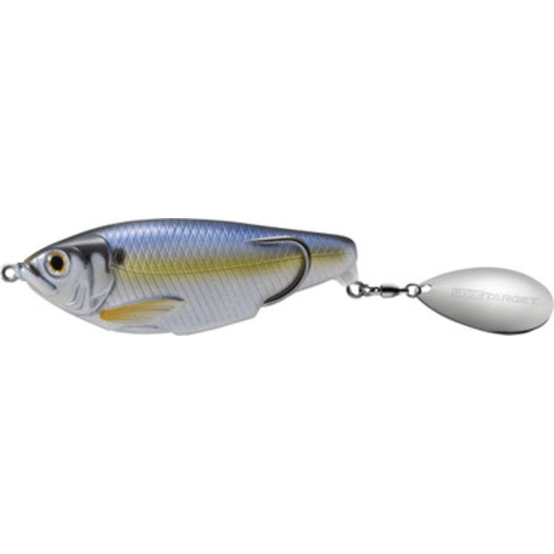 LIVETARGET Hollow Body Commotion Shad – 3-1/2in – Pearl Blue Shad