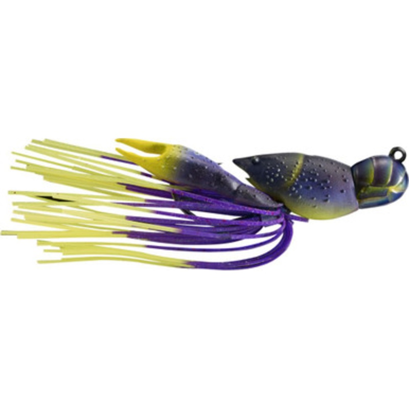 LIVETARGET Hollow Body Crawfish – 2in – Junebug/Chartreuse