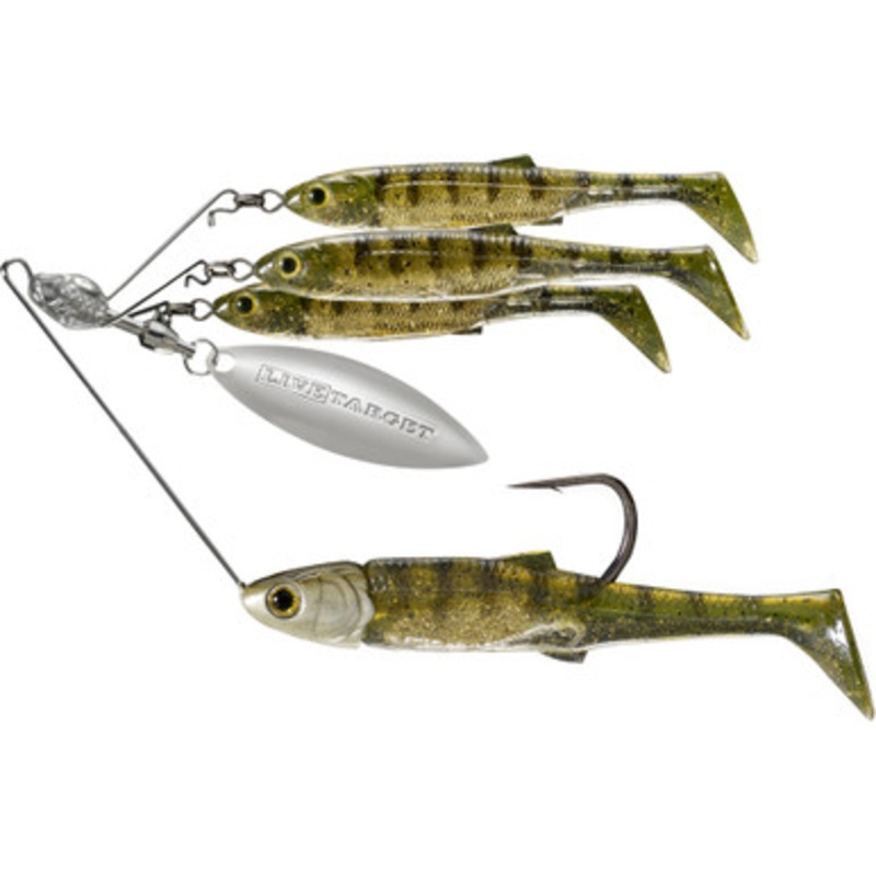 LIVETARGET BaitBall Spinner Rig – Small 1/4oz – Gold Perch