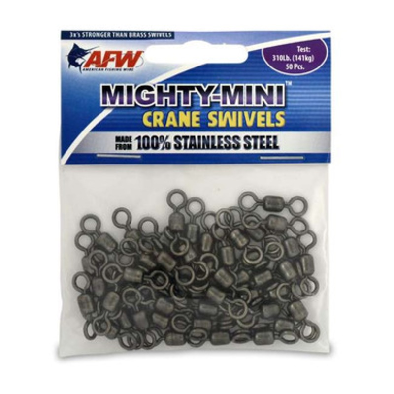 AFW FWSS03B/50 310Lb. 50pk Stainless Steel Crane Swivels Black