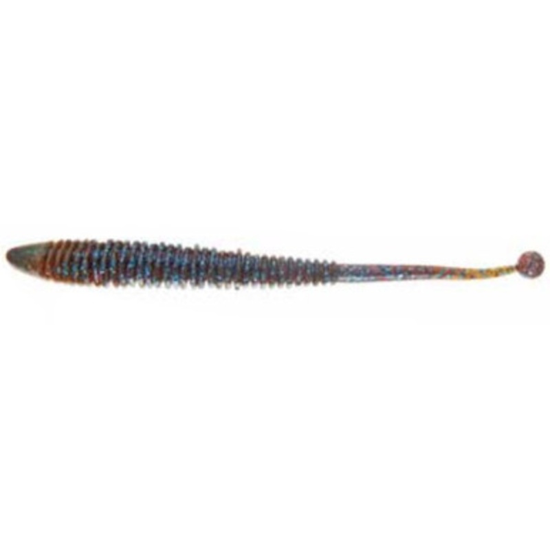 Molix Sator Worm – 4in – Motor Oil Blue Flake