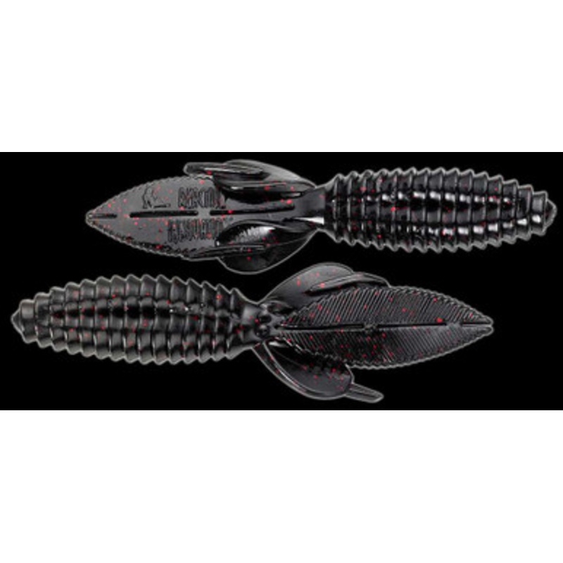Reaction Innovations Sweet Beaver Bait – Black/Red Flake 10pk