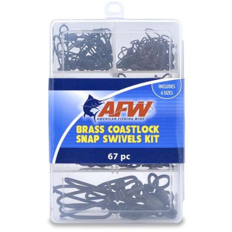 AFW TKB00005 Brass Coastlock Snap Swivels Kit, 67 Pieces