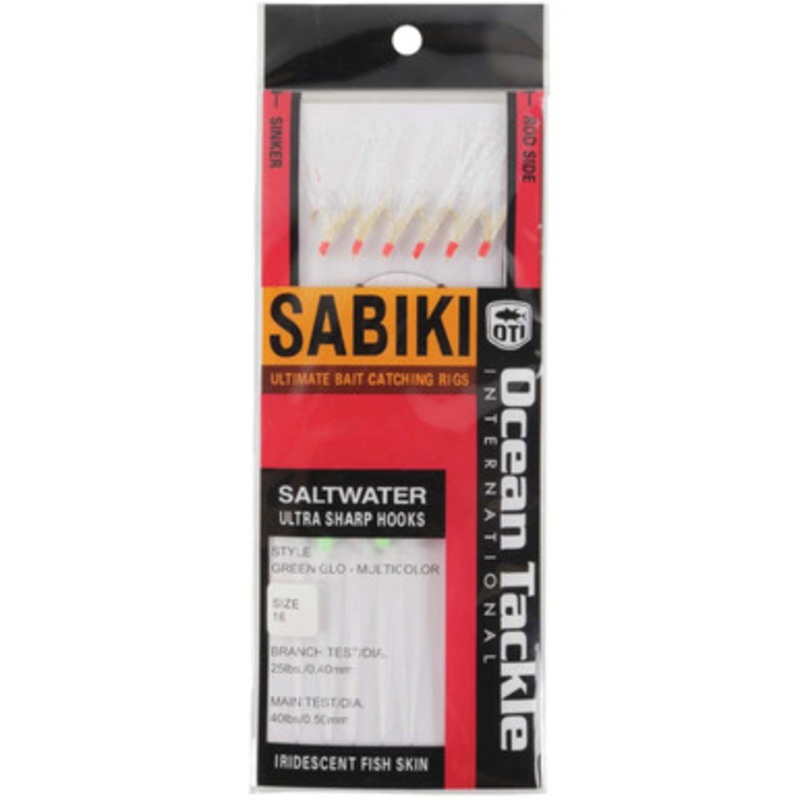 Ocean Tackle OTI-5201-R16 Sabiki Rigs – Red Glo Iridescent – 16