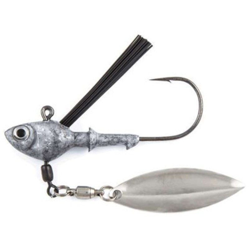Fish Head Spin Weedless Underspin – 1/2 oz. – Raw Shad