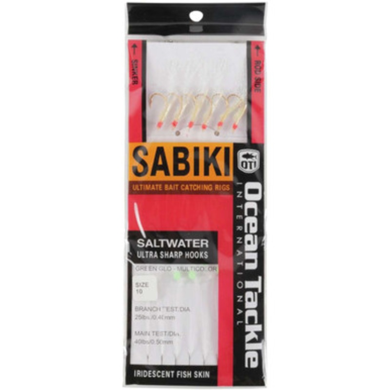 Ocean Tackle International OTI-5201-G10 Sabiki Rigs – Red Glo Iridescent