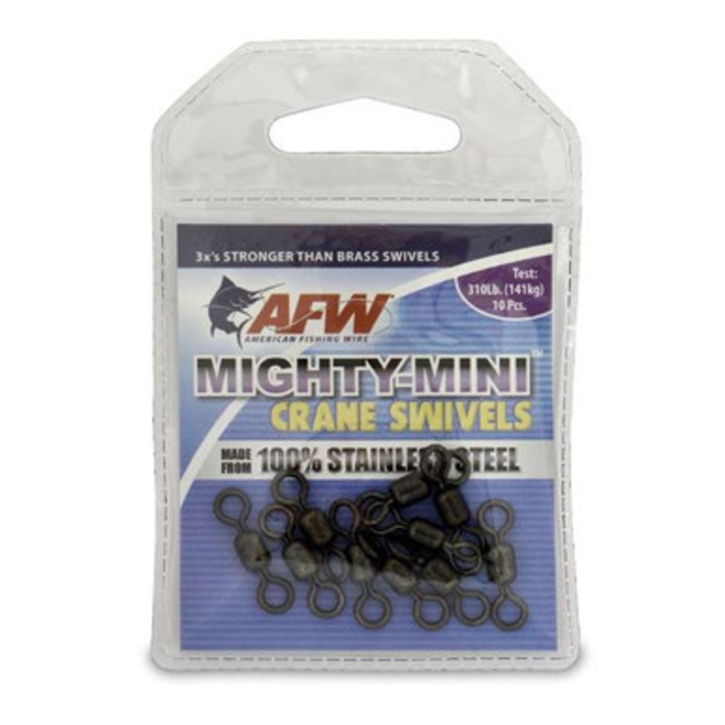 AFW FWSS03B-A 310Lb. 10pk Stainless Steel Crane Swivels Black