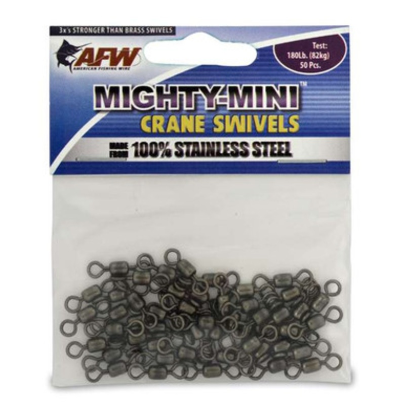 AFW FWSS07B/50 180Lb. 50pk Stainless Steel Crane Swivels Black