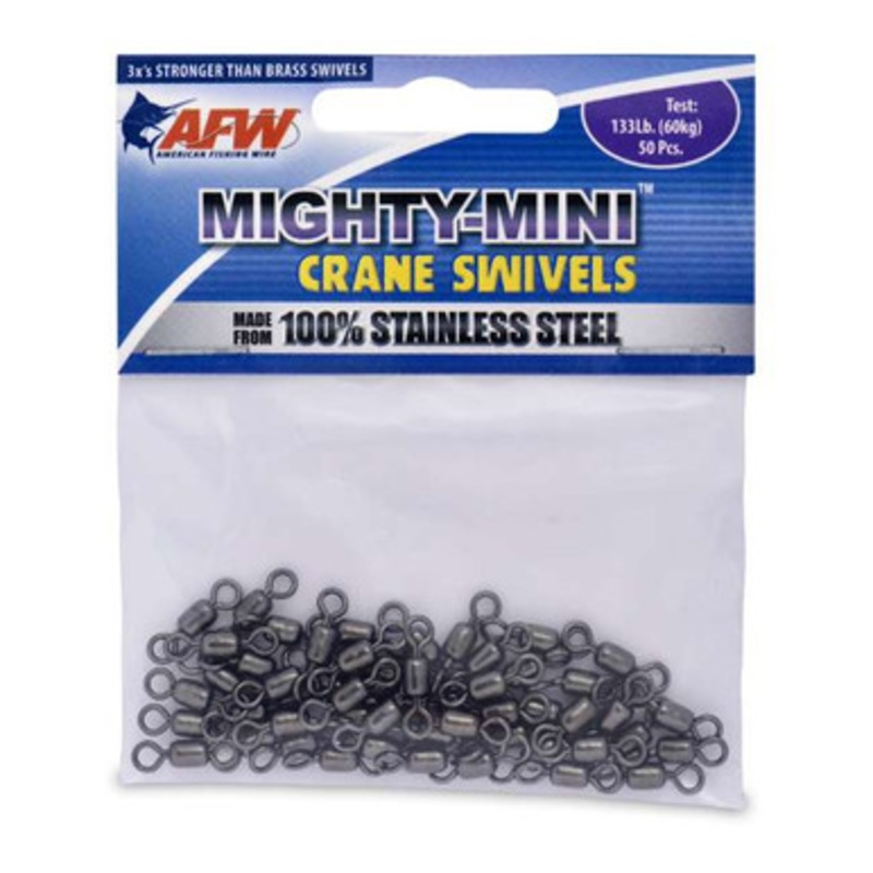 AFW FWSS10B/50 133Lb. 50pk Stainless Steel Crane Swivels Black