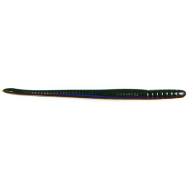 Roboworm SF-829Y Straight Tail Fat Worm – 6 in. – Aaron’s Magic Red & Black Flake