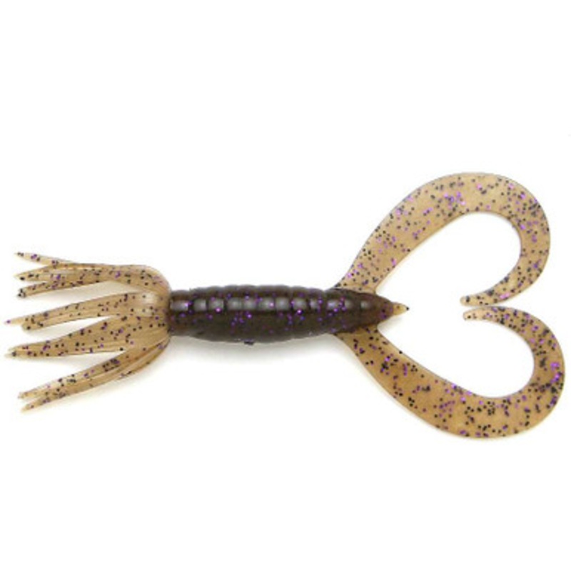 Keitech Little Spider Soft Bait – 2in 999 Brown w/Purple Flake