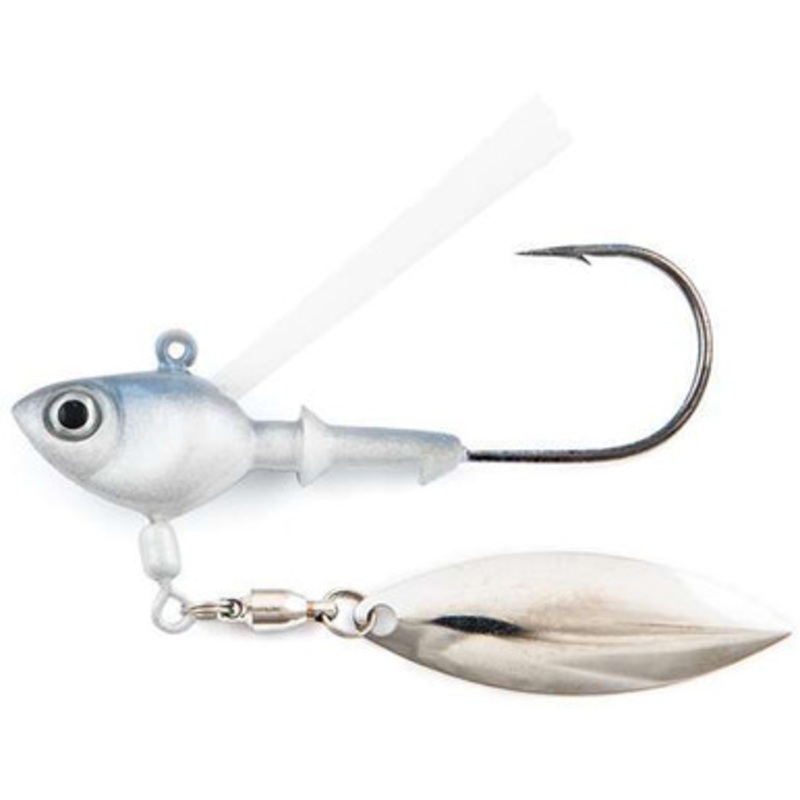 Fish Head Spin Weedless Underspin – 1/2 oz. – Albino