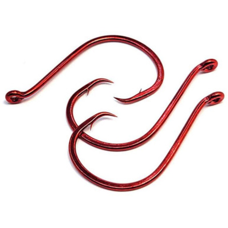 Gamakatsu Octopus Inline Point Circle Hook – Red – 5/0 – 6 Pack