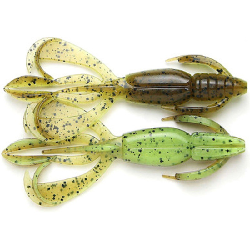 Keitech 4.4in Crazy Flapper – Green Pumpkin PP Chartreuse