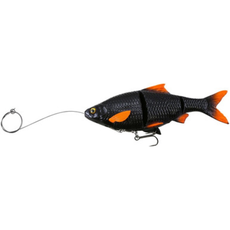 Savage Gear Pre-Rigged 3D Line Thru Shad – 10in – Black / Orange