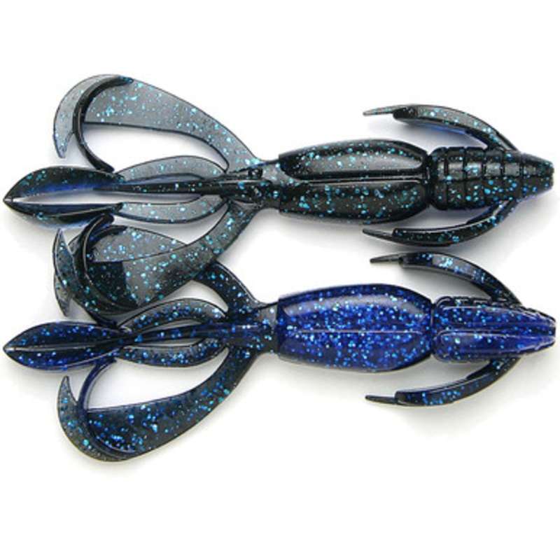 Keitech 4.4in Crazy Flapper – Black Blue