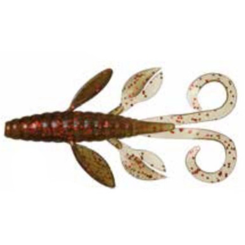 Molix Freaky Flip – 4in – Green  Pumpkin Red/Flake
