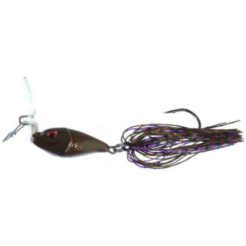 Molix Lover Skirted Vibration Jig – 1/2oz – Green Pumpkin Red/Purple