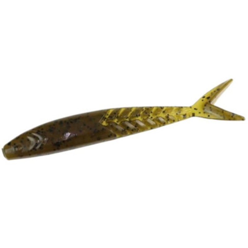 Zoom Shimmer Shad – 4.25in – Green Pumpkin