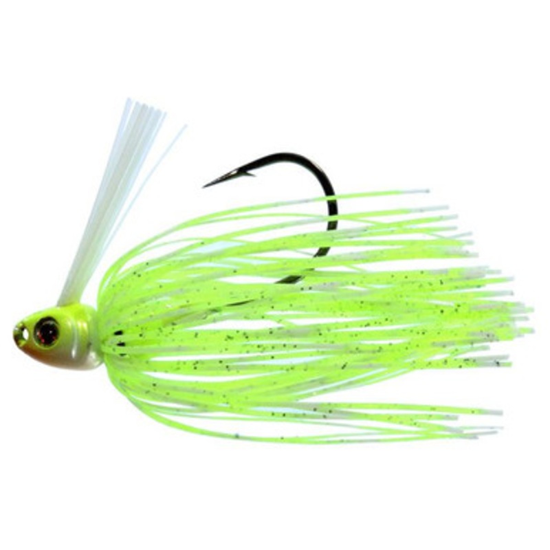 Greenfish Tackle Swim Jig – 3/8oz – Chartreuse White