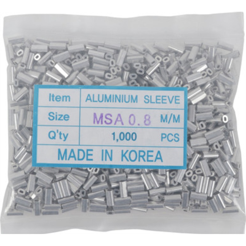 Makai Mini Oval Aluminum Sleeves – .8mm – 1000 Pack
