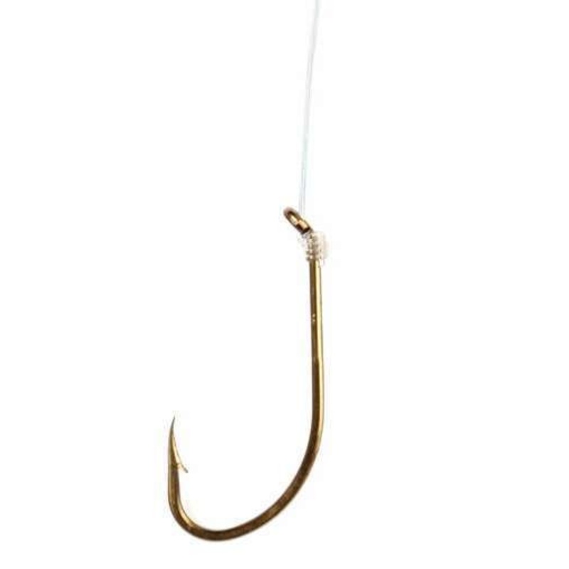Eagle Claw 031 Plain Shank Snelled Hooks – Size 6