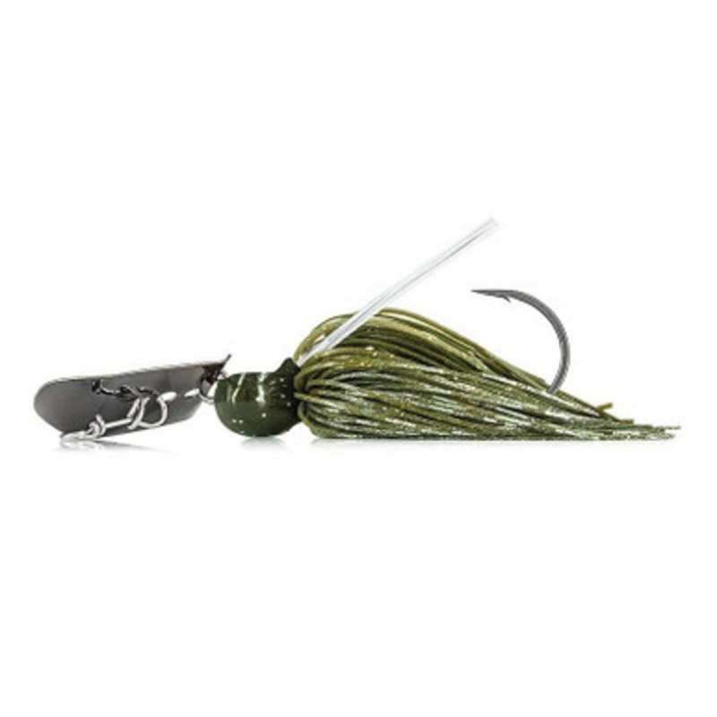 Molix Compact Blade Jig – 1/2oz – Green Pumpkin Flash