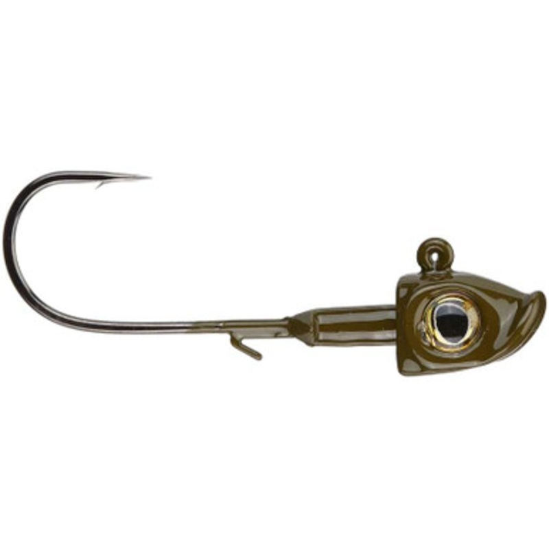 Outkast Tackle Goldeneye Swimbait Jig Head – 3/8oz (4/0) – Green Pumpkin