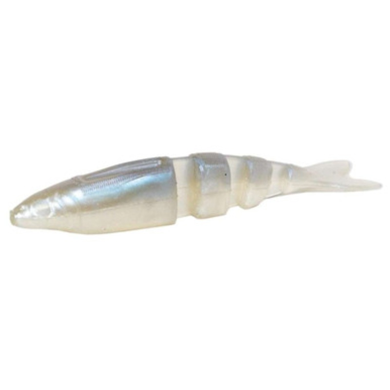 Lake Fork Trophy Lures Live Magic Shad w/ V-Tail – 5.5in Albino Shad